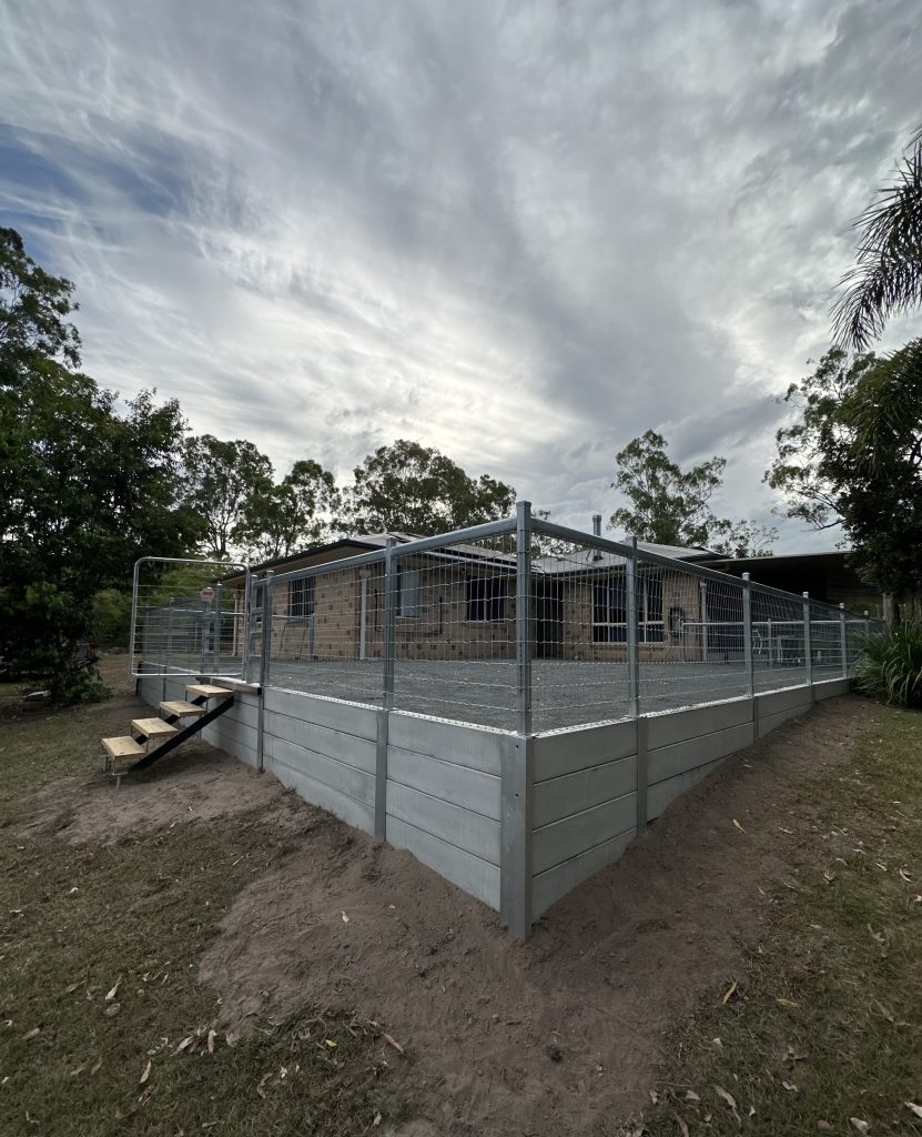 Retaining wall and Steel fence